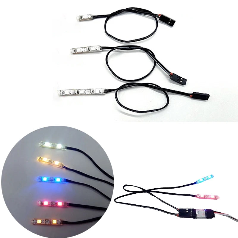 Flashing alarm light strip controller for 1/14 Tamiya RC Truck Car TRX4 For scania