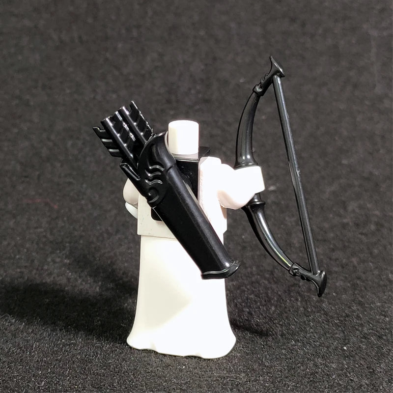 10PCS/SET Middle Ages Knights Elf  MOC  Shield Sword  Spear  For 4cm Mini Dolls  Building Blocks Brick Toys For Kid