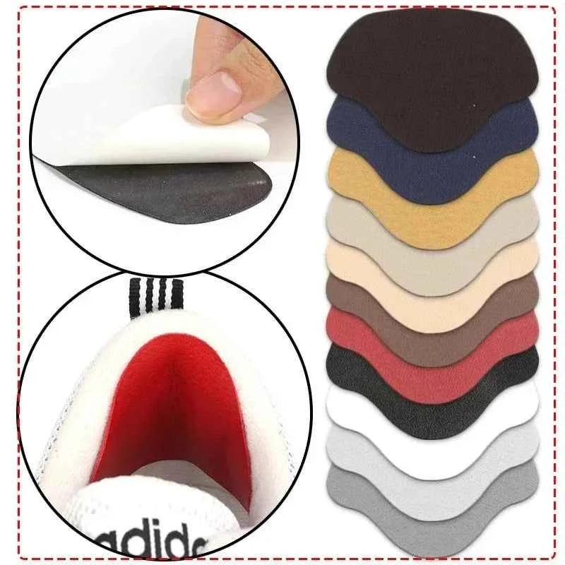 4Pcs Sneaker Heel Repair Pad Adjustable Size Wear-resistant Footbed Invisible Heel Repair Pad Repair Shoe Hole Pad Back Sticker