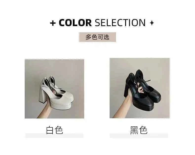 Women Classic Light Weight Round Toe Black Pu Leather Square Heel Pumps for Office Lady Shoes high heels women platform sandals