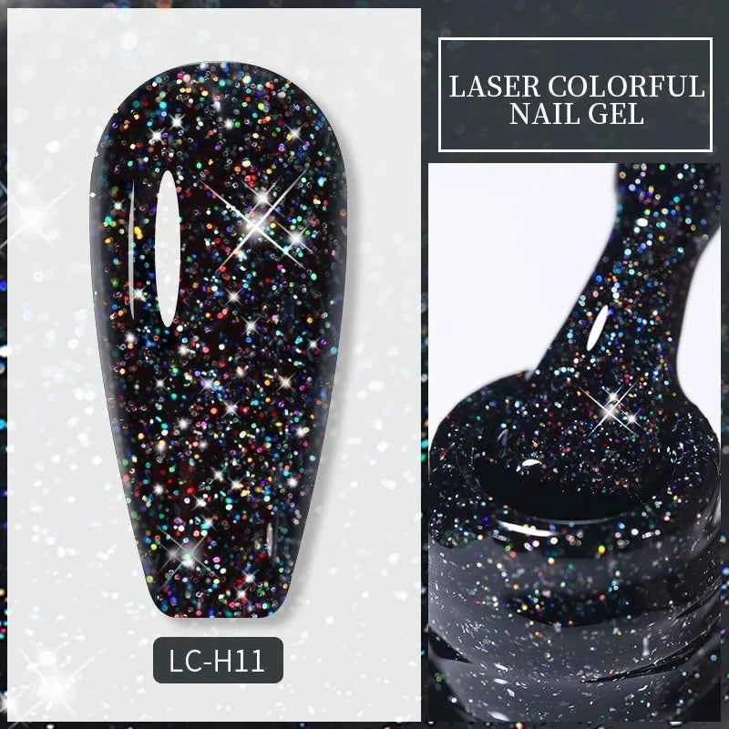 LILYCUTE 7ml Colorful Glitter Gel Nail Polish Spring Color Sparkling Sequins Soak Off UV LED Varnish Nail Art Decoration
