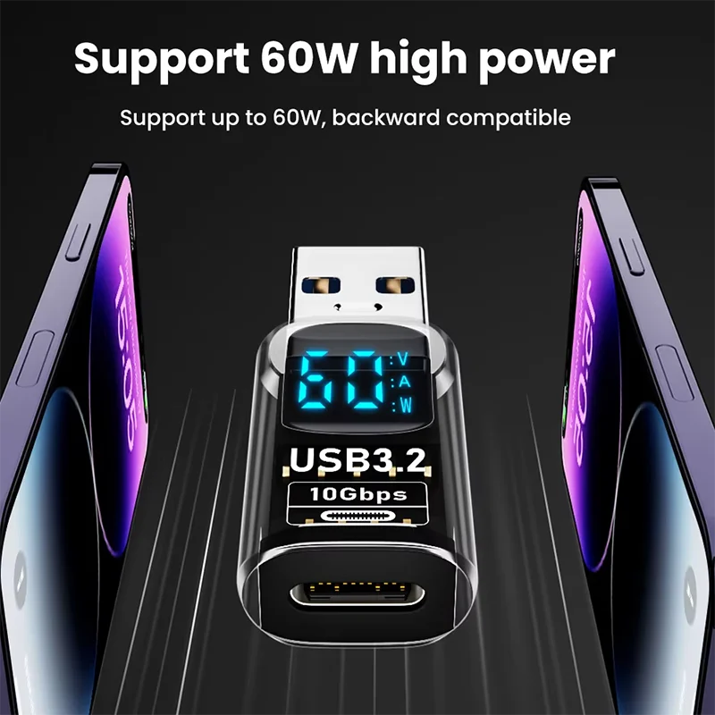 USB 3.2 Digital Display Adapter 10Gbps USB Male TO USB Female Converter Fast Charging Data Transafer USB C Adapter For PC Laptop - Value Vault Club