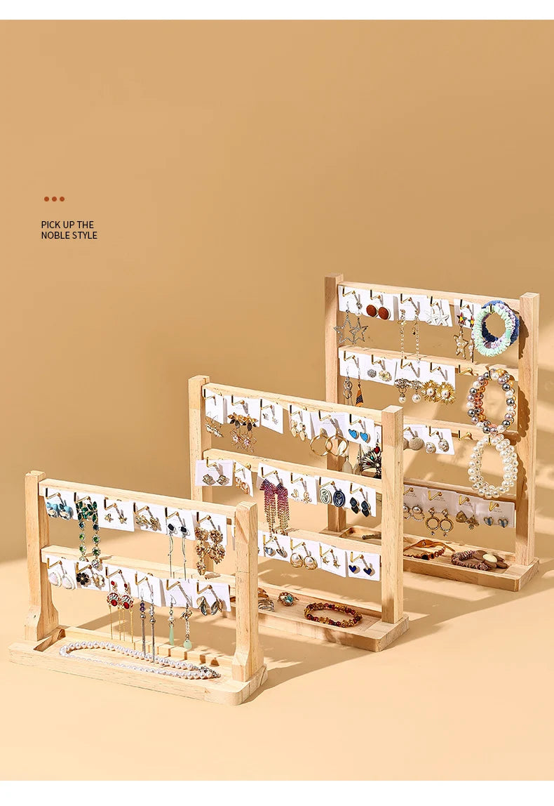 Jewelry Organizer Multi Tiers Jewelry Holder Jewelry Display Stand Earring Holder with Hooks for Rings Bracelets Showcase
