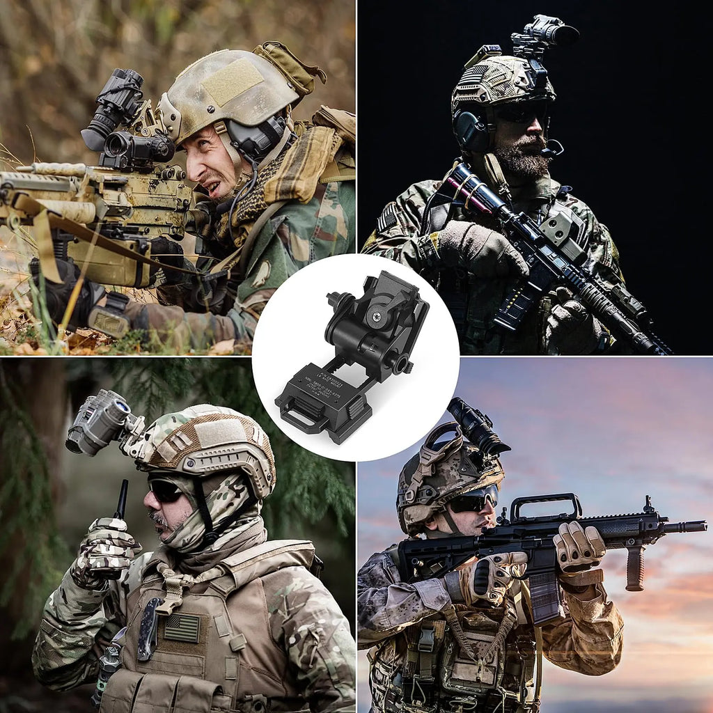 BOOIU New L4G24 NVG Tactical Helmet Mount Metal/Nylon Holder Bracket For PVS15/18  Goggles Night Vision Stent Helmet Accessories