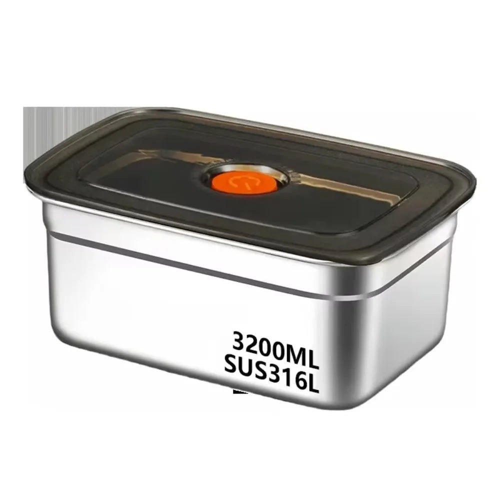 Stainless Steel Camping Lunch Box Large Capacity Refrigerator Freezer Storage Box Sealed Microwave Suitable Leak-proof Box