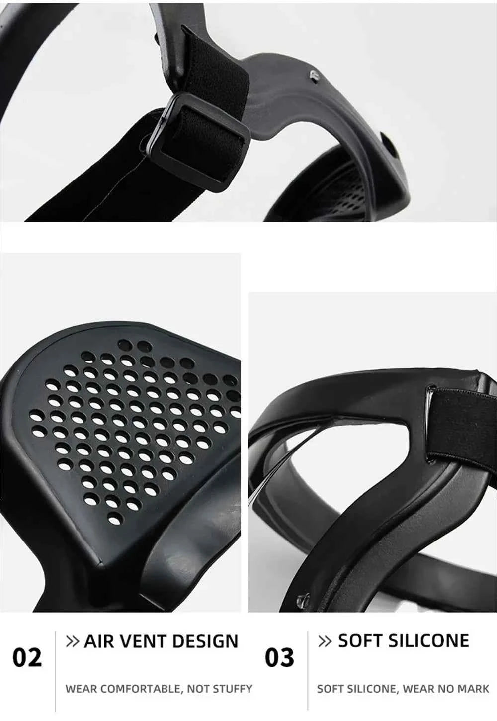 Transpelarent Full Face Shield Mask Head Protective Cover Eye Safety Glasses Kitchen Tools Screen Visitors Dust WindProof Anti-F
