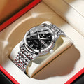 POEDAGAR Original Classic Man Watch Waterproof Luminous Date Week Watches for Men Quartz Stainless Steel Luxury Men's Wristwatch