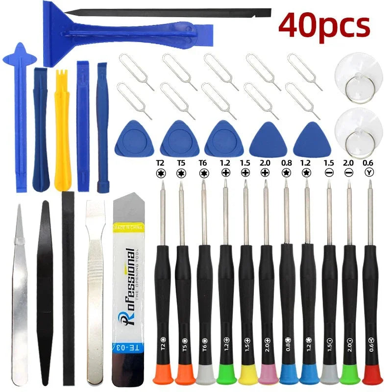 42 in 1 Mobile Phone Repair Tools Disassemble Repair Set For iPhone Screwdriver Combination Skid Multi Function Disassembly Kit