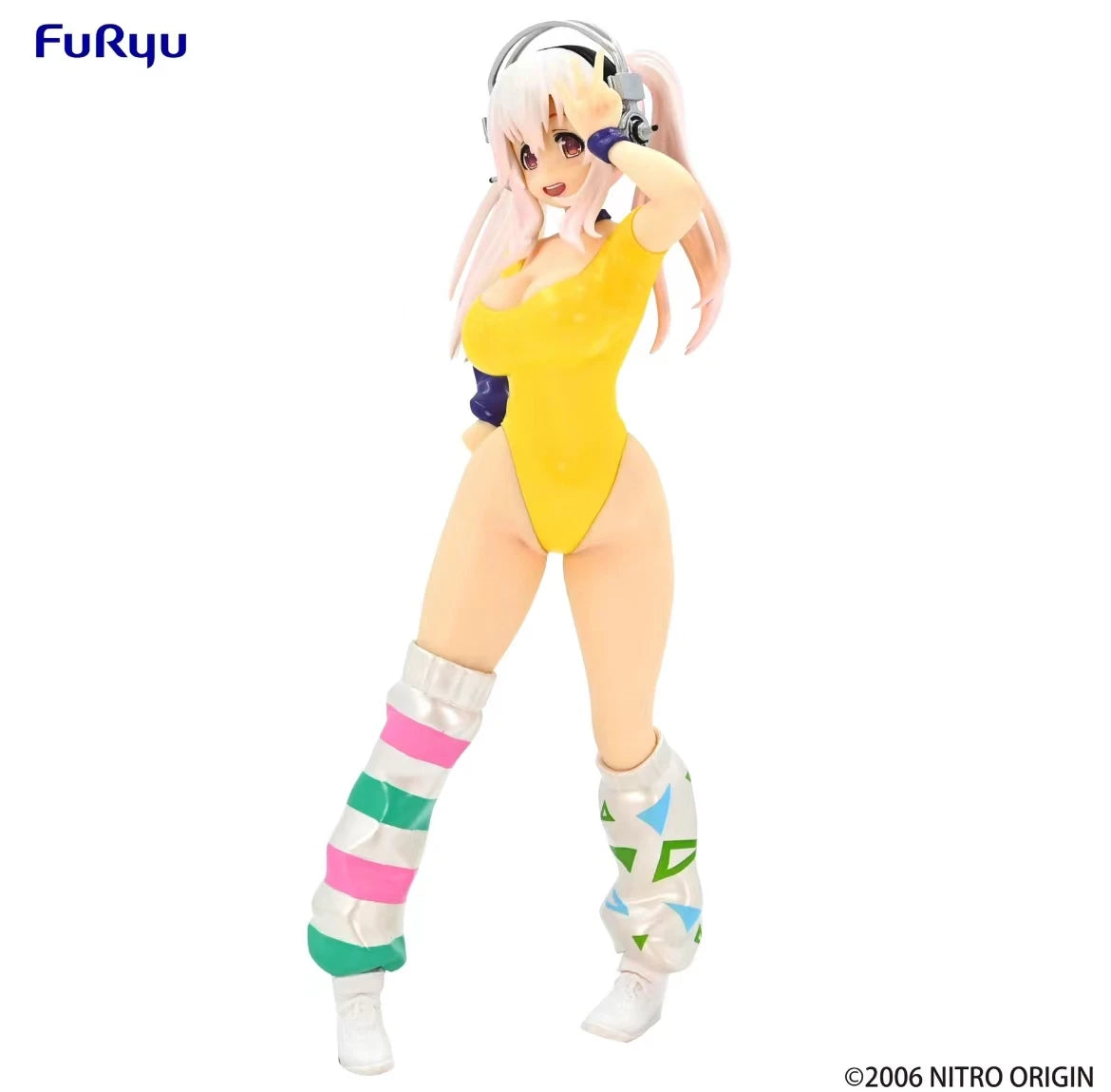 In Stock 100% Original Genuine FuRyu 18cm Super Sonico PVC Anime Collection Cute Models Doll Collectible Toys Birthday Gift