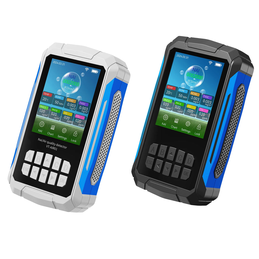 Portable Air Quality Detector Ionizer Meter with Alarm Function - Negative Ion Concentration Temperature Humidity Tester