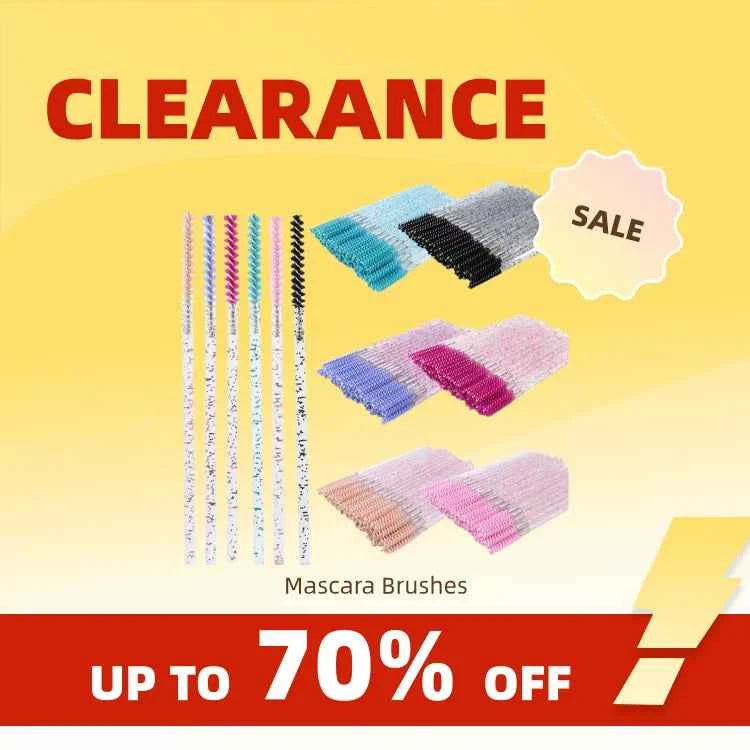 Clearance_50pcs Disposable Skinny Mascara Wands Mini Crystal Eyelash Brushes Micro Brush Lash Extension Supplies Mini Lash Brush