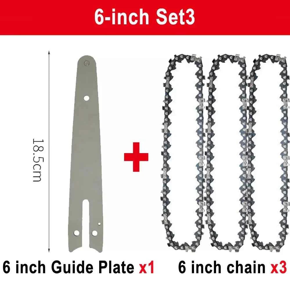 Chainsaw Chain 6 Inches Chain Rechargeable Saw Mini Electric Chainsaw Cordless Saw Carpentry Gardening Tools Electric Wood Saw