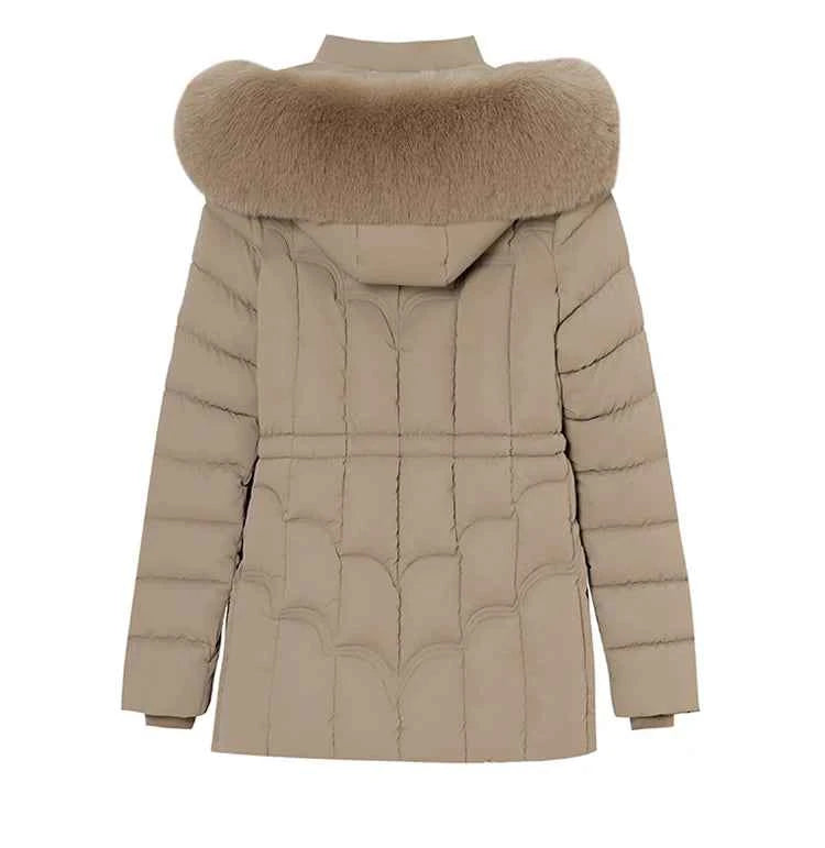 Winter 2025 New Down Jacket Women Parkas Fashion High-Quality Warm Cotton Padded Coat Ladies Short Overcoat Hooded Overwear Tops