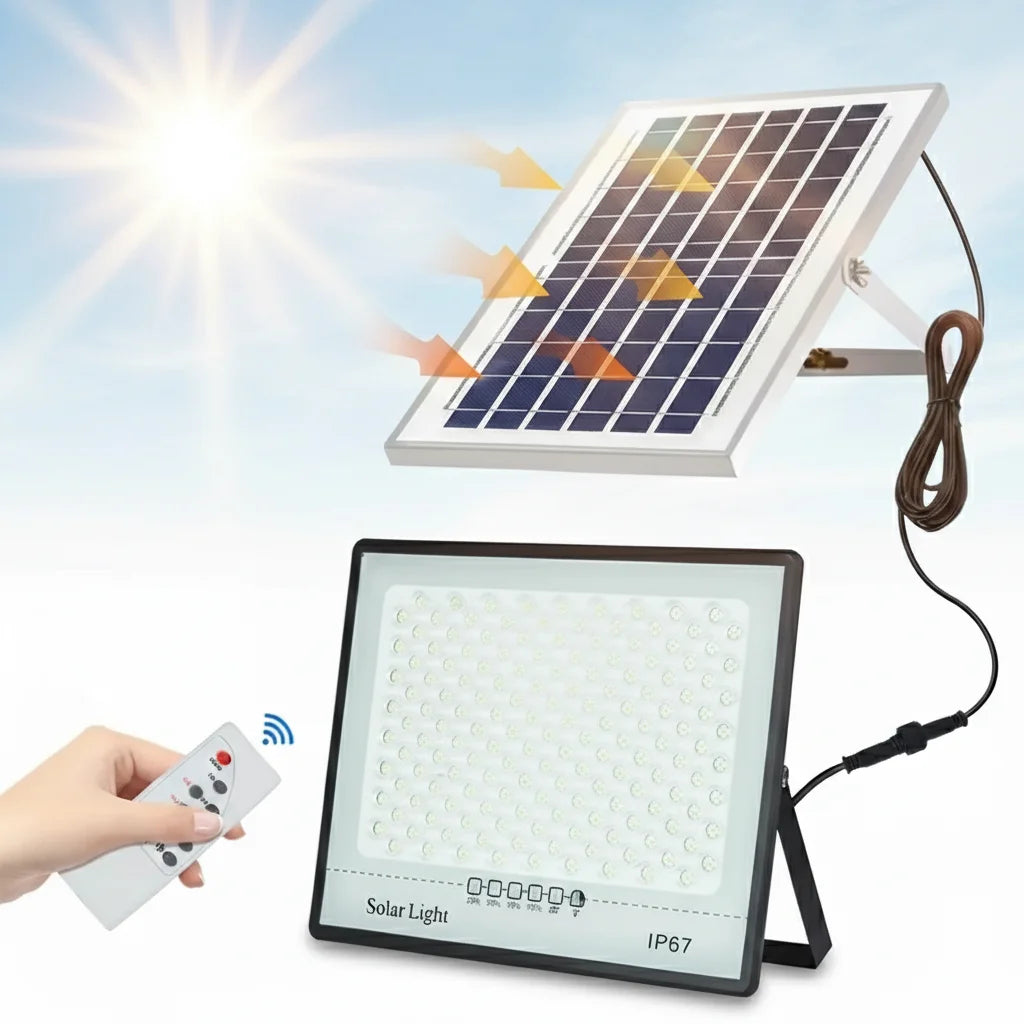 LED Solar Garden Lights Outdoor Waterproof IP67 Reflector Spotlight Emergency Wall Lighting for Garden Buildings