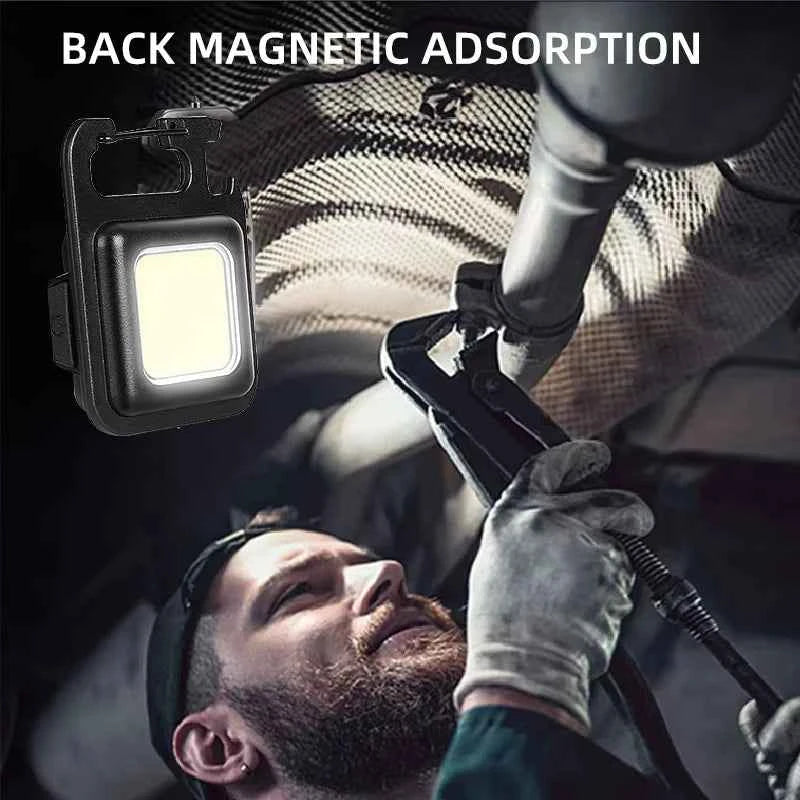 LED Mini Multifunctional Flashlight Super Bright EDC Key Chain Light Outdoor Keychain Emergency Camping Flashlight Accessories