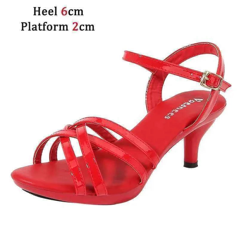 Sandals Women Shoes Big Size 43 Thin Heels Summer Candy Color Peep Toe High Heels Sexy Nightclub Party Slides Cross-Strap Shoes