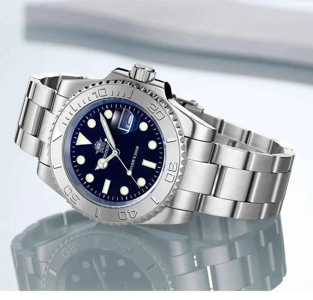 ADDIESDIVE New Luxury Men's Watch Stainless Steel BGW9 Super Luminous Quartz Men's Watch Diver 200m Men Analog Watches MY-H3C