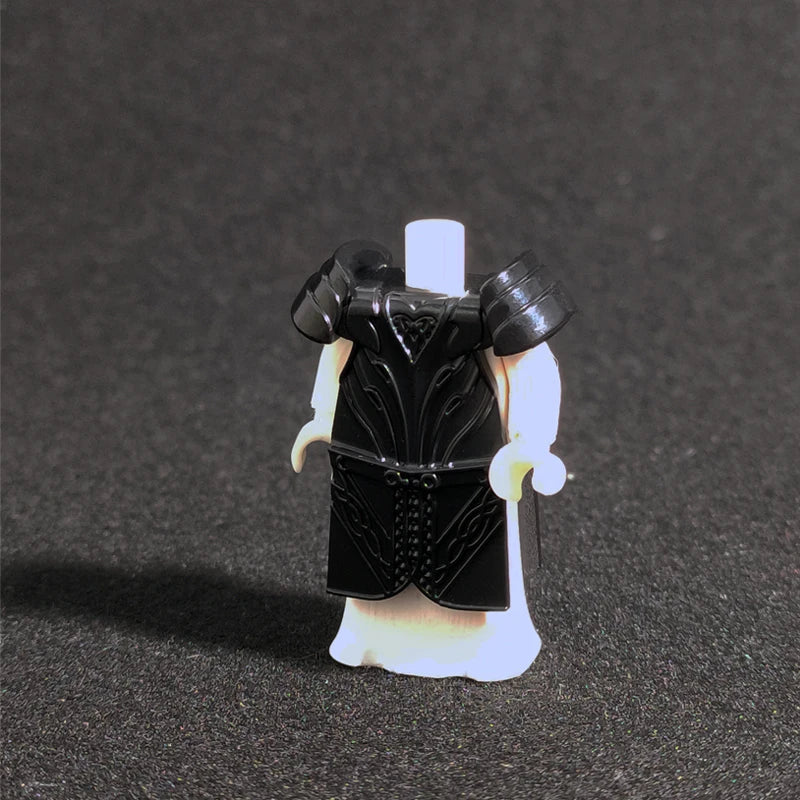 10PCS/SET Middle Ages Knights Elf  MOC  Shield Sword  Spear  For 4cm Mini Dolls  Building Blocks Brick Toys For Kid