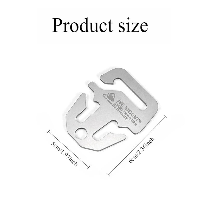 1pc outdoor stainless steel tent fixed buckle for camping accessories, quick installation hook rope lock, safe and reliable.