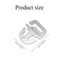 1pc outdoor stainless steel tent fixed buckle for camping accessories, quick installation hook rope lock, safe and reliable.