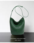 Luxury Woman Handbag New High End Hand-Woven Genuine Leather Women's Bag Large Capacity Shoulder Tote Bag Underarm Bag Bucket Ba