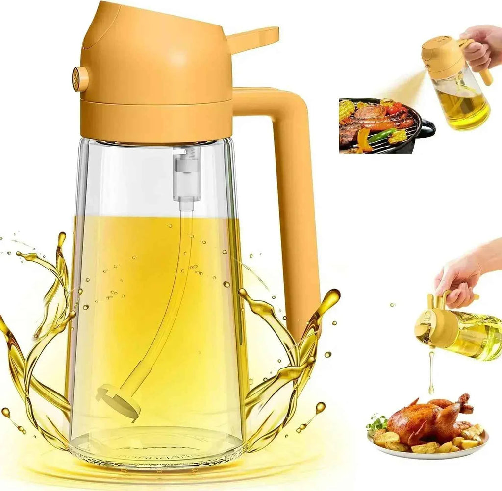 Dual Purpose Glass Oil Bottle Kitchen Spray Oil Sprayer Bottle Kitchen Oils Spray Can Leakproof Oil Spray Bottle Household
