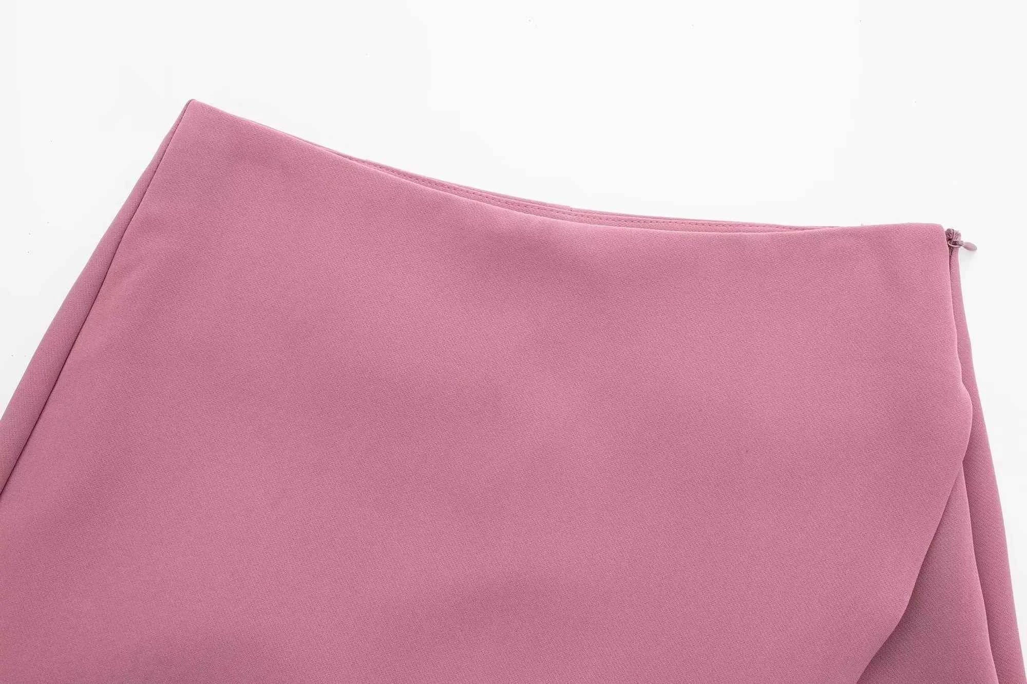 HXAO Women's Skort High Waist Brown Skirt Pants Stylish Summer Pink Black Mini Skirt Shorts Asymmetric Casual Off White Skort