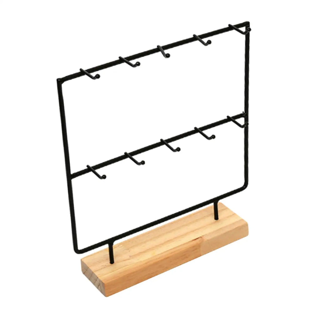 Jewelry Display Rack with 10 Hooks Earrings Organizer Jewelry Organizer for Earring Cards Pendants Bracelet Ring Hanging