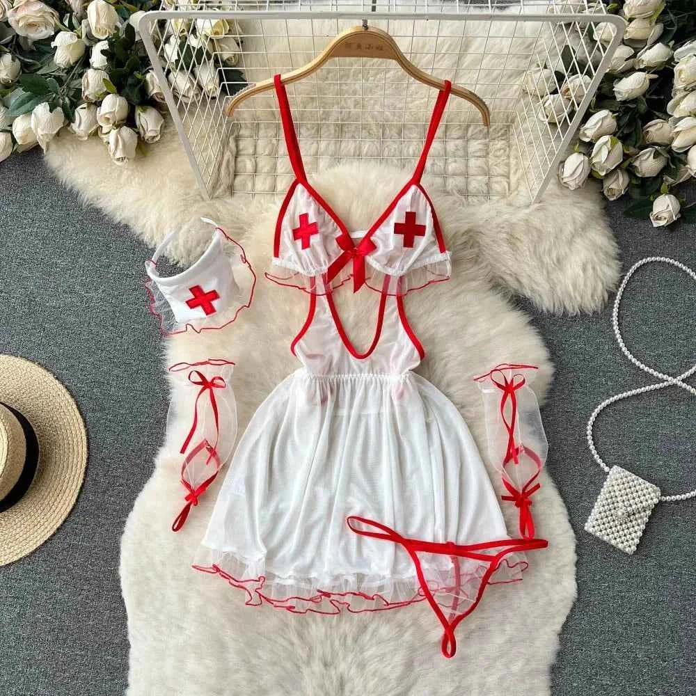 Girls Sexy Cute Japanese JK Uniform  Mini Checkered Strap Skirt Off Shoulder High Waist Elastic Cosplay Dress Hot Sweet Pajama
