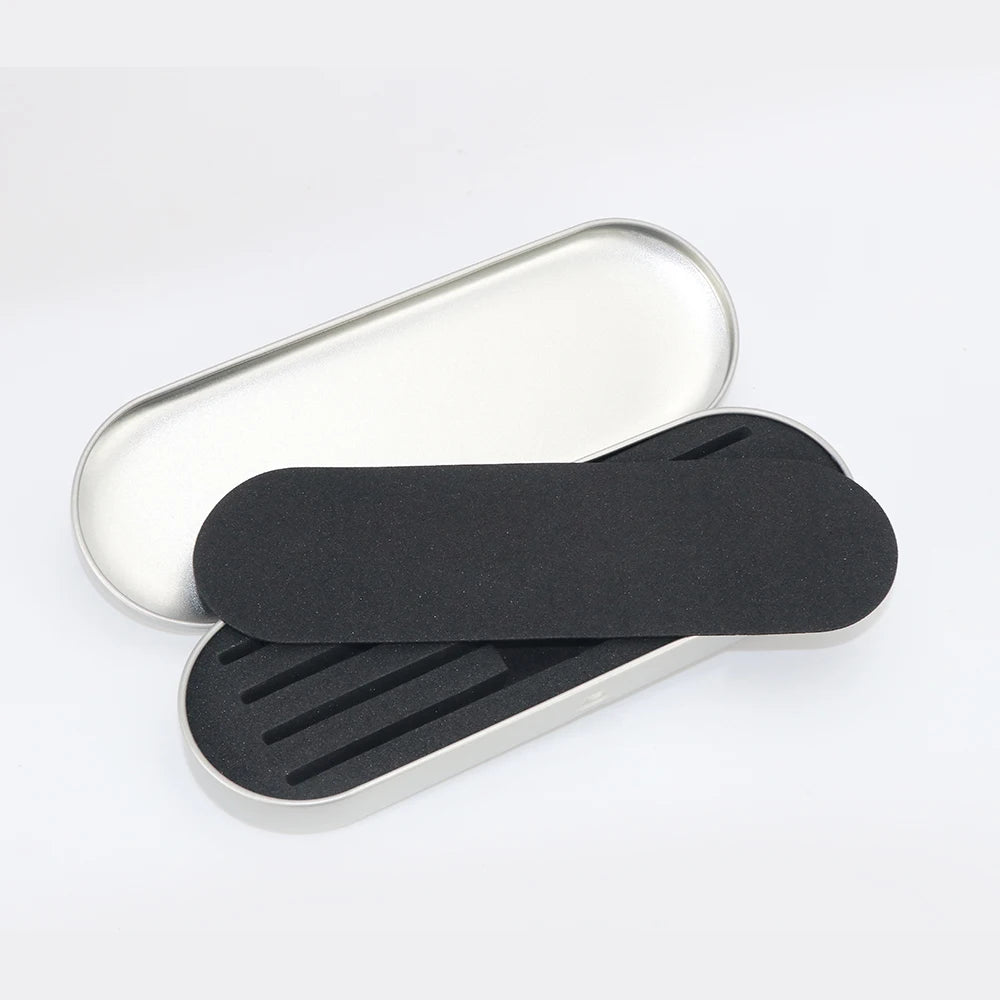 1 Pcs Eyelash Tweezer Storage Case Tinplate Material Easy To Carry Double Protection Different Size Color Box Tools Supplier