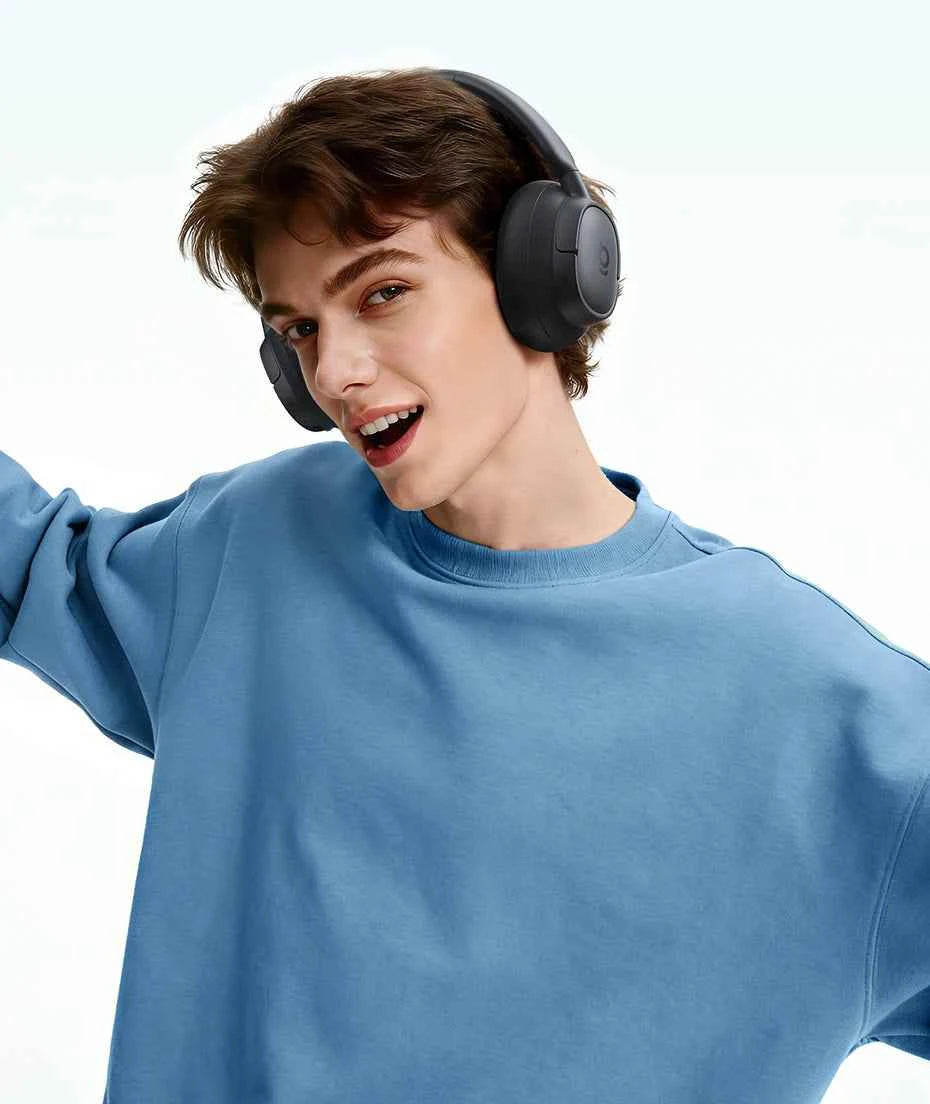 Baseus Bass EH10 NC Wireless Headphones Bluetooth 6.0 Noise Canceling 45dB Over Ear HeadsetSpatial Audio Earphone 80H Time