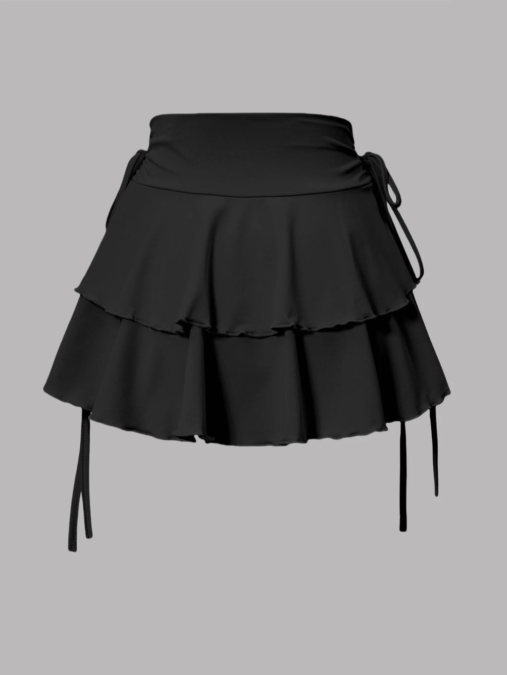 2025 New Solid Color Skirt Women Summer Fashion Outdoor Versatile High Waist Slim Fit Elastic Waist Sexy Mini Short Skirt 2Piece