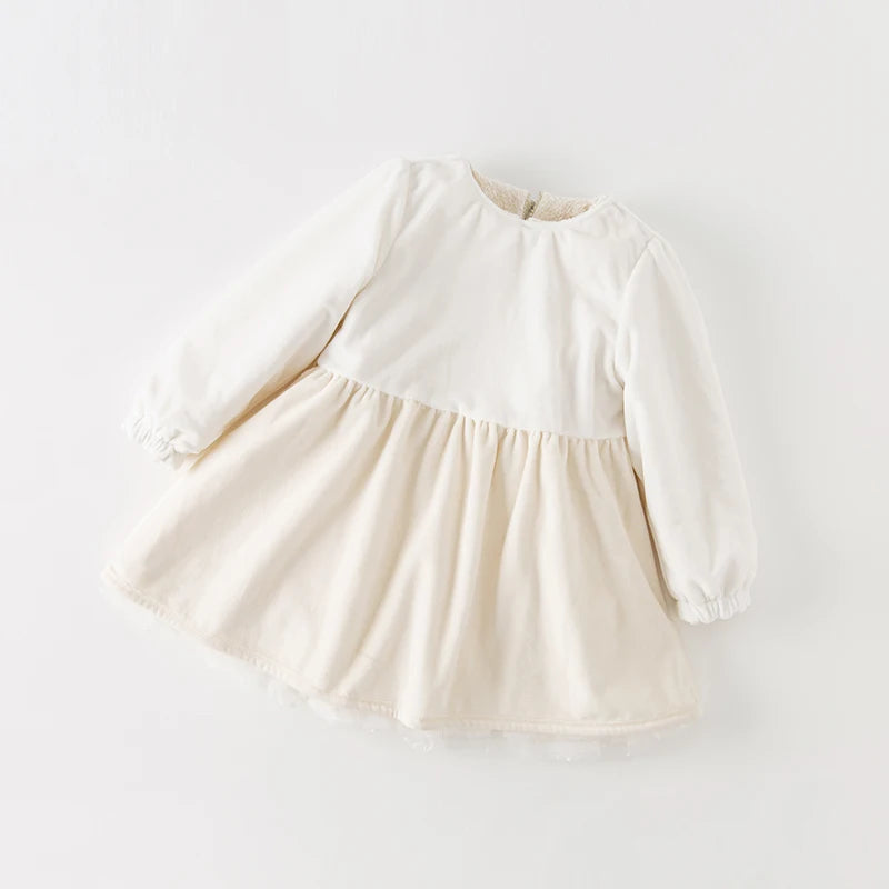 Dave Bella Girl's Dress Children's Autumn Winter Princess Dress Charm Sweet Classy Gentle Fashion Mesh Party DB4237805