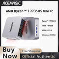 AMD Ryzen 7 7735HS Mini PC 16GB LPDDR5 512GB SSD Triple 4K Displays Radeon Graphics Pre-installed Windows 11 Pro Portable Comput