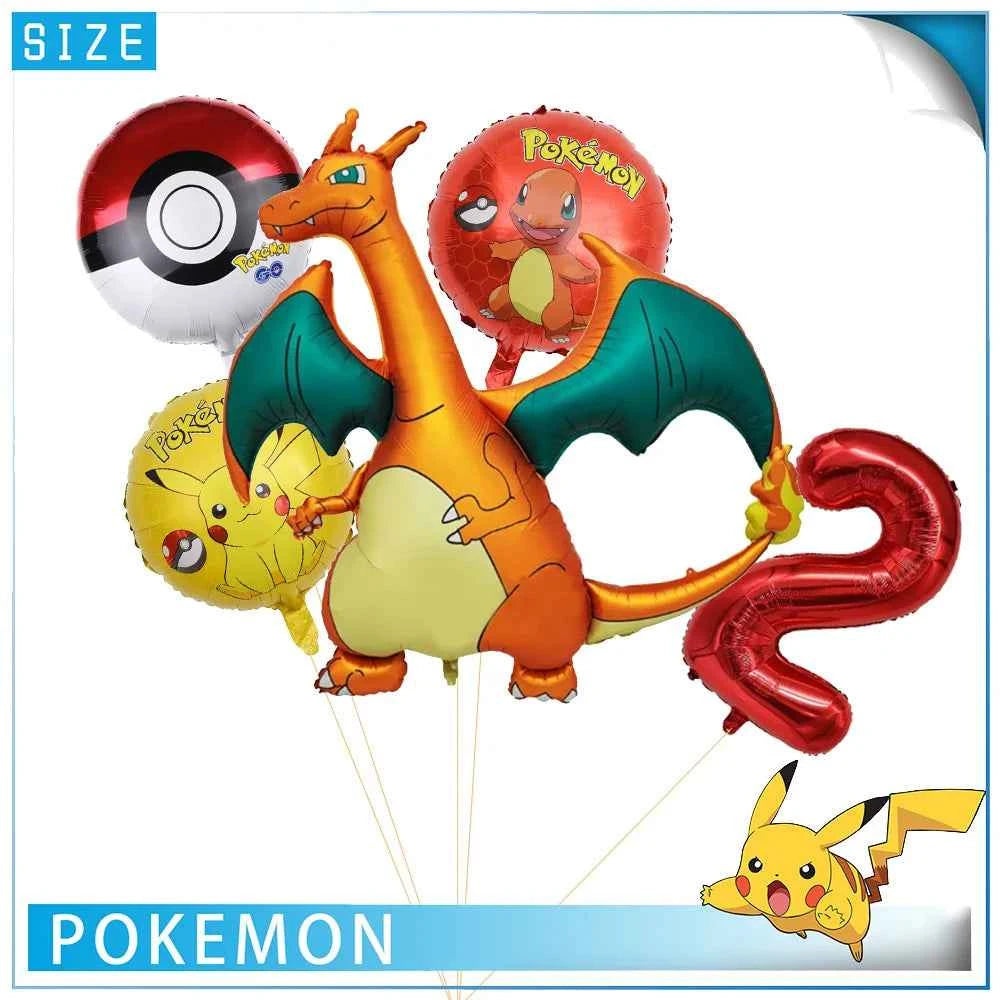 Pokemons Party Birthday Decoration Happy Pikachu Theme Tableware Cups Plates Balloons Banner Supplies Kids Favors Baby Shower