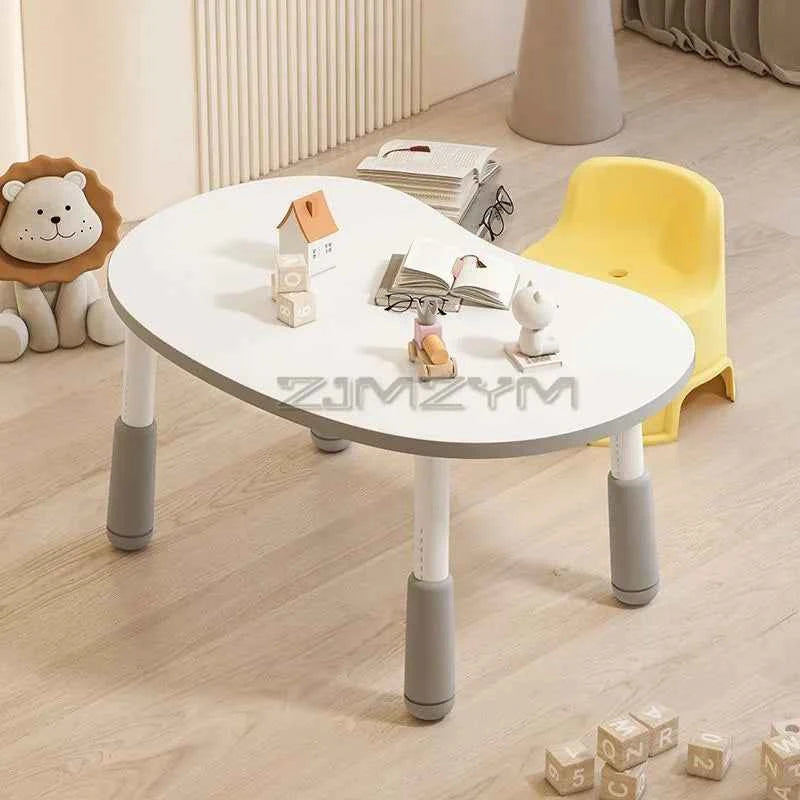 37-46cm Adjustable Baby Learning Table Anti-slip Stable Early Education Table With Round Edge Care For Baby's Safety Health Grow