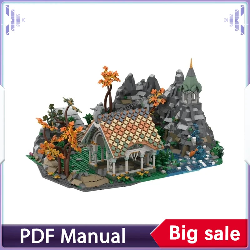 10316 Base for Ancestral Hall MOC Building Blocks Elven Architecture Scene Bricks Kit Display Gifts