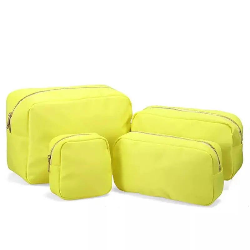 Stock Multi Colors Nylon Pouch Large Cosmetic Bag Zipper Toiletries Organizer Bag For Women Girls Gift Makeup Pouch
