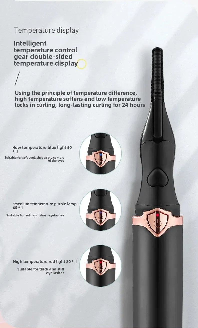 Electric Eyelash Curler Electric Heating Long-lasting Shaping Intelligent Temperature Control Portable and Not Harmful Makeup
