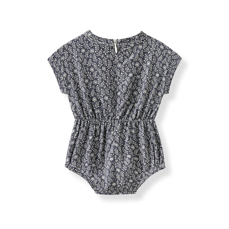 SS25 Girls Floral Dress Baby Romper Family Matching Clothing Woven Summer Clothes Cotton Sweet Children Girl Dress Set