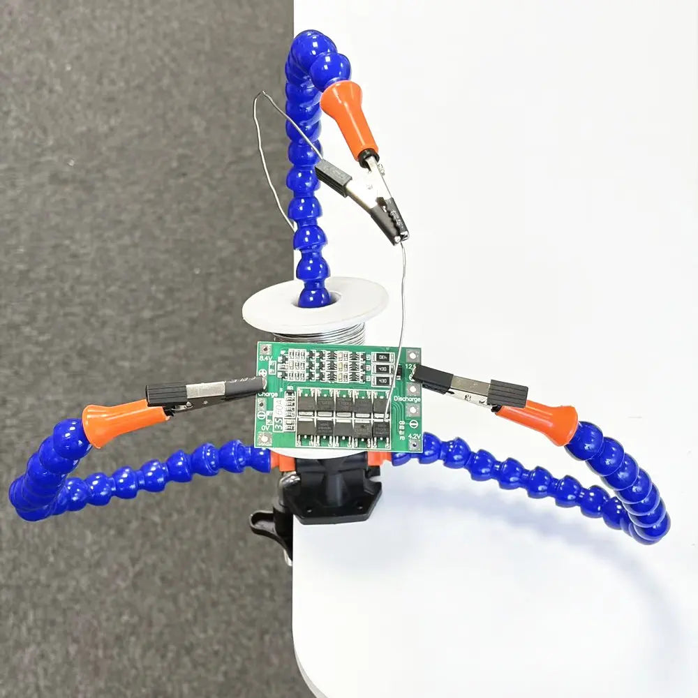 Helping Hands Soldering, Third Hand PCB Circuit Board Holder Flexible Arms with Desk Clamp Base for Electronic Boards Repair