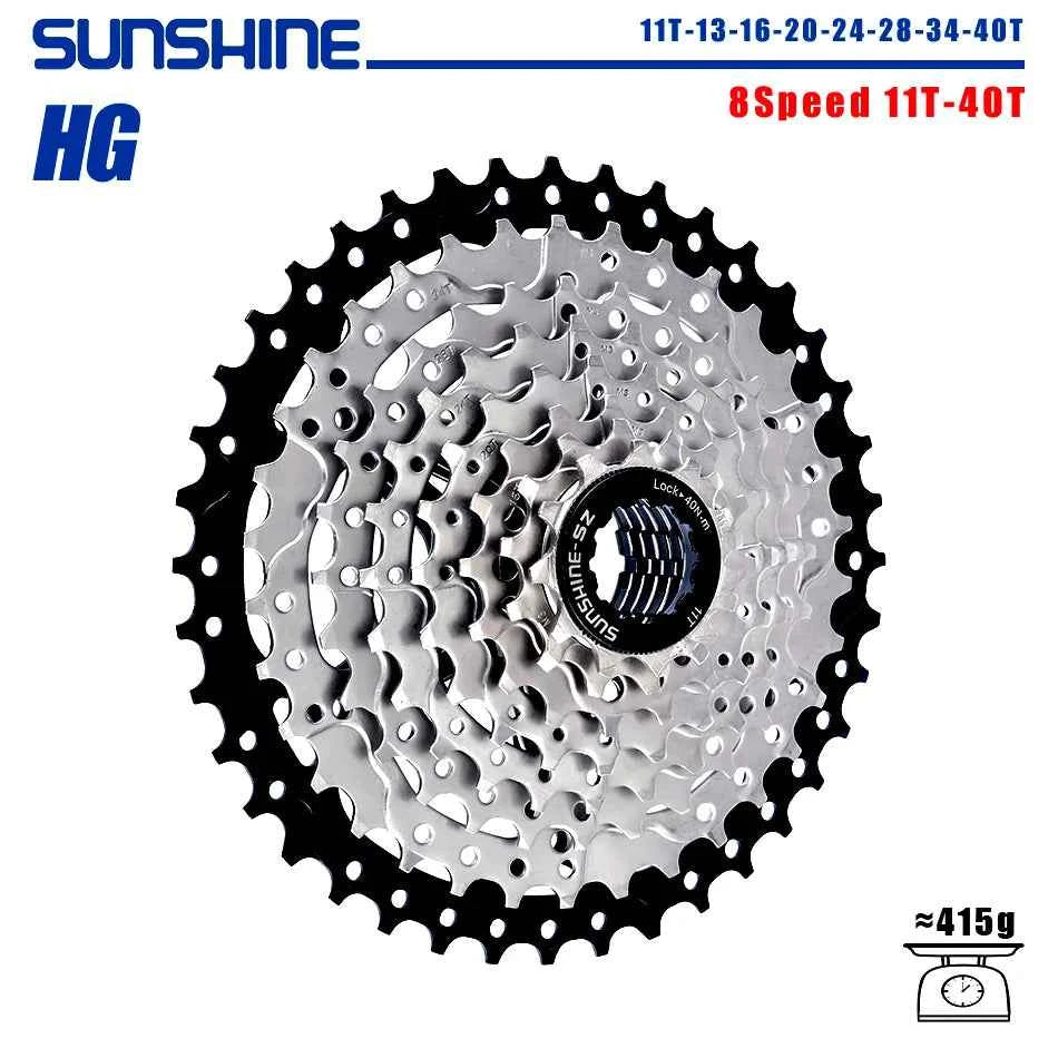 SUNSHINE Bicycle Cassette 8/9/10/11/12Speed Freewheel HG Structure Sprocket 32/36T/40T/42T/46T/50T/52T Flywheel For SHIMANO/SRAM