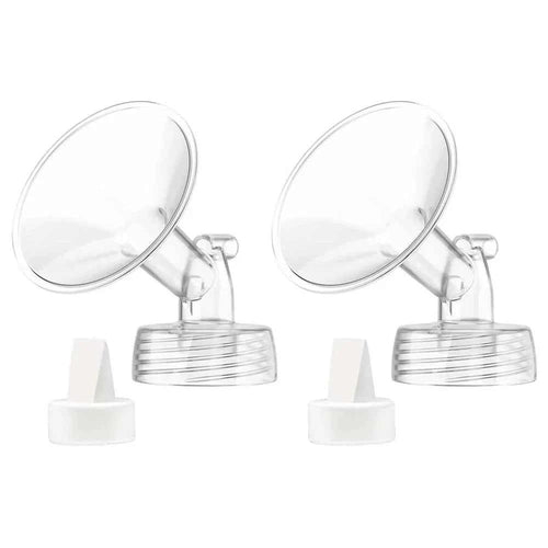 2 Flange and 2 Duckbill Valve Compatible with Spectra S1 S2 9 Plus Pump, Replacement Breast Pump Accessories