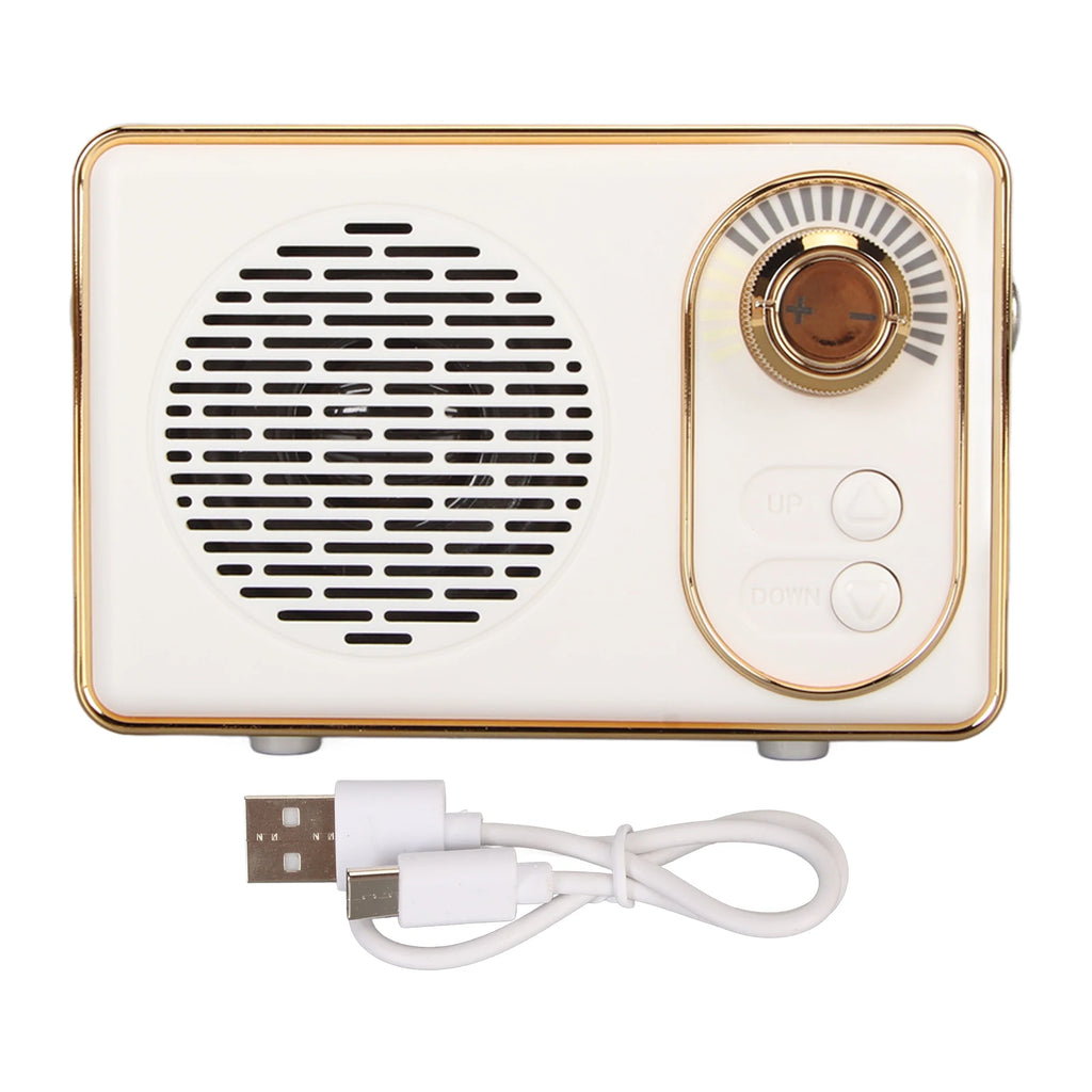 Retro Bluetooth 5.0 Speaker Classic Mini Bluetooth Speaker Supports TF/AUX/USB Ports Rechargeable MP3 Player Camping Party Gift
