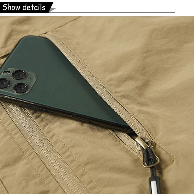 2024 Summer Men Sleeveless Fishing Tool Webbed Breathable Vest Men Many Pocket Outdoors Camping Thin Lightweight Loose Vest Male