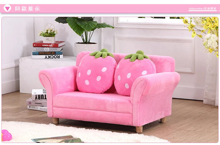 Children's Sofa Cute Cartoon Fabric Strawberry Sofa Modern Tatami Combination Baby Sofa