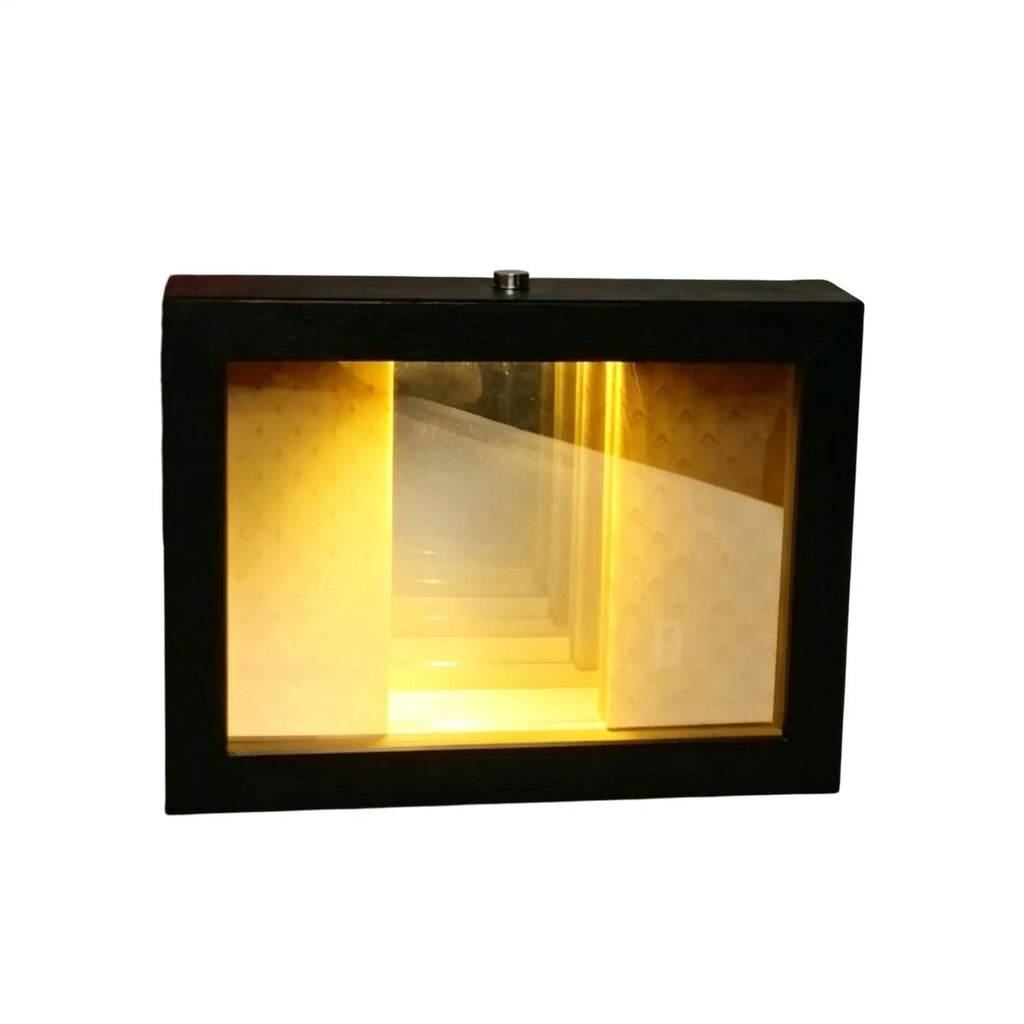 Desk Frame Decor Light Up 3D Abyss Mirror Table Decoration Desk Decoration Frame Art for Homeowners Renters Women Men Home
