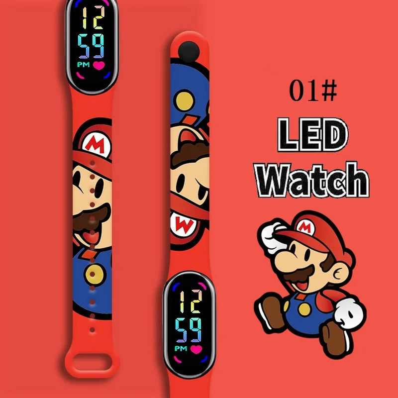 Kids LED Watch Touch Control Digital Watch Silicone Strap Waterproof Sport Wristwatch for Boys Girls Children Birthday Gift