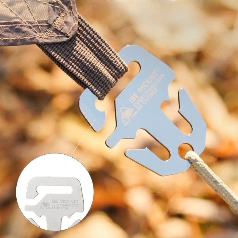 1pc outdoor stainless steel tent fixed buckle for camping accessories, quick installation hook rope lock, safe and reliable.