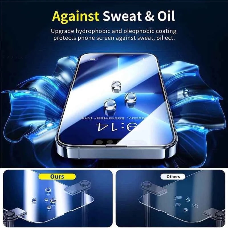 Tempered Glass 1-5Pcs For iPhone X XS XR 11 12 13 14 15 16 17 Pro Max Mini Alr Plus SE Generation Models Screen Protector
